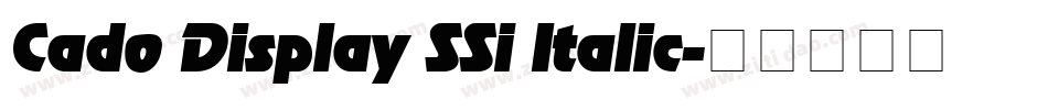 Cado Display SSi Italic字体转换